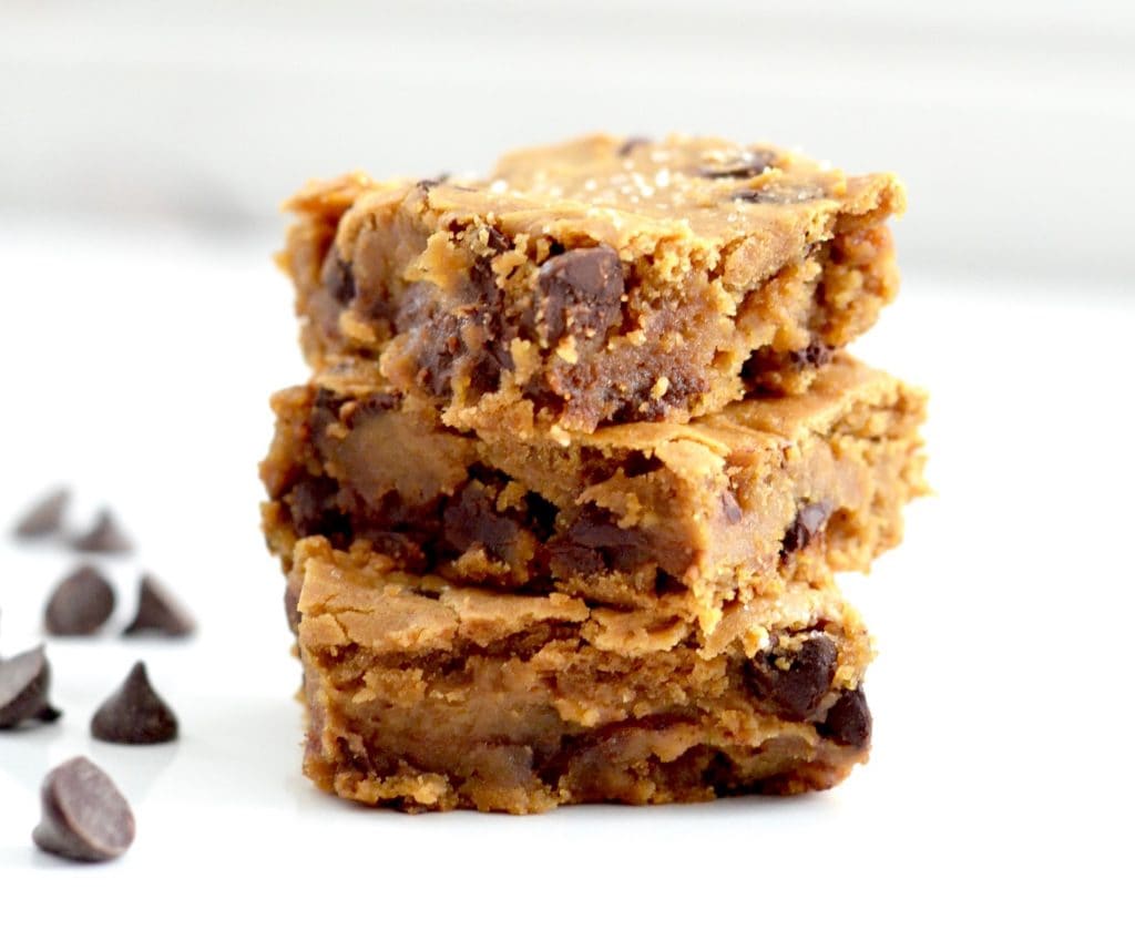 Healthy Banana Choc Chip Blondies