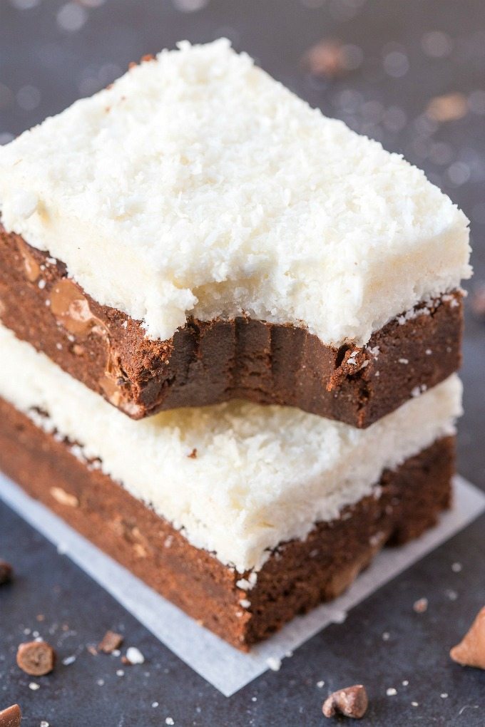 Healthy No Bake Protein Chocolate Coconut Brownies